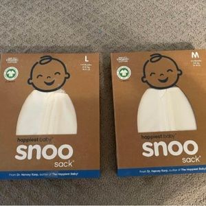 Medium and large Snoo swaddles